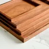 Tea Trays Wooden Tray Rectangular Coffee Plate Walnut Solid Wood Organizer El Baking Pizza Steak Square