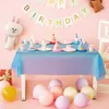 1pc 137*274cm Birthday Party Blue Pink Plastic Table Cover Girl Shower Party Supplies Disposable Table Cloth Wedding Decorations HKD230825 HKD230825