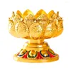 Kandelaars Metalen Ghee Lamphouder Verlicht Versieren Lotus Design Kandelaar Home Boeddhisme Ambachtelijke Vorm Stand Uniek Licht Chic