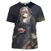 Männer T-Shirts Anime Sexy Kawaii Mädchen 3D Druck Sommer Oansatz T-shirt Casual Kurzarm Übergroßen Pullover Mode T Tops männer Kleidung