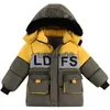 Down Coat 2023 Fashion Boys Winter Jackets Children Wear Jackets Children's Plaggs Baby Boy Clothes Cotton Rockar X0825