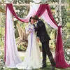 Rideau en Tulle pour arc de mariage, 3 pièces/lot, draperie en mousseline de soie, toile de fond transparente, réception de cérémonie, décoration suspendue Swag, fournitures de fête