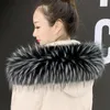 Lenços Faux Raccoon Fur Scarf Winter Hood Fur Decor Shawl Multicolor Fake Fur Scarf Winter Coat Fur Collar Cachecol Mulheres Luxo 230825