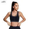 Conjunto sirena curva cremallera alta resistencia deportes top rayado iback fitness yoga ropa interior mujeres push up correr gimnasio sujetadores profesionales