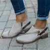 Damen Schnallen Reißverschluss Britisch-Knöchelstil Women Boots PU Leder Punk Stiefel mit niedrigem Quadrat-Heels Chunky Footwear Plus Size 35-43 T230824 135