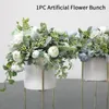 Fleurs décoratives pour fête de mariage, 5 tiges, simulation d'hortensia en soie, bouquet de mariée, fausses fleurs artificielles, centres de table