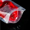 wholesale Clear Drink Pouches Bags 250ml - 500ml Stand-up Plastic Drinking Bag with holder Reclosable Heat-Proof Water bottles