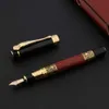 Fountain Pens High Quality 530 Golden Carving Mahogny Luxury Business School Student Office Supplies Fountain Pen Ink Pen 230825