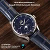 Bracelets de montre Sugess Moonphase of Men 40mm Montres-bracelets mécaniques automatiques Seagull ST2528 Mouvement en acier inoxydable Cadran en grès bleu 230824