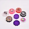 3 layer 60mm plastic smoke grinder Flat 3 layer tobacco manual grinder Smoke breaker Pipe accessories in stock