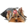 Costumi per gatti 1020 pezzi Fiore Fiocco per capelli per cani Stile rosso San Valentino Decorare Bowknot con elastici per piccoli accessori per cuccioli 230825