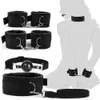 Volwassen speelgoed BDSM Sexy lederen kits Volwassenen Seksspeeltje Set voor Dames Mannen Handboeien Tepelklemmen Zweep Spanking Metaal Anale plug Vibrator Butt 230824