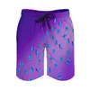 Short pour homme imprimé papillon bleu violet vintage plage pantalon court homme personnalisé course surf séchage rapide maillot de bain idée cadeau