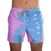 Livraison gratuite Nouveaux pantalons de natation de plage à changement d'eau des créateurs européens et américains pour hommes, grands shorts à changement de température à séchage rapide