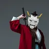 Маски для вечеринок Prajna Mask Demon Японский призрак-воин синий лицо сценарием Shura Ninja Full-Script Kill Prop Male Halloween Costume Costume Mask 230824