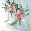 Flores decorativas rosa vermelho rosas naturais casamento decoração de casa buquê algodão alta qualidade luxo seco arranjo margarida a granel