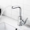 Rubinetti per lavandino del bagno Rubinetto di alta qualità Miscelatore freddo Rubinetto cromato Lavabo girevole lucido ABS in lega di zinco