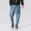 Pantalons pour hommes 2021 Style chinois Harem Hommes M-5XL Drop Denim Mens Joggers Rétro Lavé Taille Lâche Jeans275S