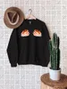 Dameshoodies Pompoen Sweatshirt Skelet Handen Grappig Halloween Grote maten Koreaanse stijl Letter Lange mouwen Street chic Katoen