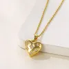 Pendant Necklaces Luxury Zircon Crystal Heart Necklace For Women Engagement Wedding Choker Collar Chain Korean Style Jewelry Gift