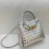 Hot Luxury Brand Crossbody Bag Tote Bag Vneta Jodie Mini Teen Intreciato Designer Summer Cowhide Woven Bag Handväska stor kapacitet axelväska Cross Body Tote