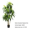 Dekorativa blommor 6ft konstgjorda Dracaena fragrans träd bonsai tropiska faux gröna växter falska silkväxter pottade el kontor heminredning