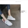 2022 Pełne skórzane białe buty damskie sprężynowe buty gęste, popularne mody, popularne mody mody