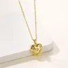 Pendant Necklaces Luxury Zircon Crystal Heart Necklace For Women Engagement Wedding Choker Collar Chain Korean Style Jewelry Gift