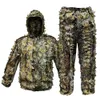 Vestes de chasse Hommes Femmes Enfants Ghillie Suit Hunter Camouflage Vêtements robe vêtements de chasse costume gilly Jungle airsoft Leave Clothing Hunting Suit 230825