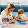 Crianças portáteis câmera de impressão instantânea vídeo digital 1080p 18mp 2.3 Polegada po quadros marcadores coloridos adesivos de papel
