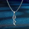 Pendant Necklaces Todorova Stainless Steel DNA Double Helix Necklace For Man Molecules Choker Science Jewelry Teacher Gift