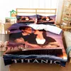 Conjuntos de ropa de cama Impresión 3D Patrón Titanic Juego de funda nórdica Funda de almohada AU EU Tamaño de EE. UU. Para decoración de dormitorio