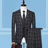 Costume de smoking coupe cintrée pour hommes, 3 pièces, blazer, gilet, pantalon, élégant, Design de mariage, costume pour hommes, tenue de bureau formelle, Suite 4XL1265L