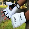 Guantes deportivos GOBYGO Medio dedo Boxeo PU Cuero MMA Fighting Kick Karate Muay Thai Entrenamiento Entrenamiento Niños Hombres 230824