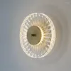 Lampa ścienna nordycka postmodernistyczna miedziana lampy LED do sypialni nocny akrylowy słonecznik domowy dekoracja oświetlenia