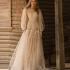 Urban Sexy Dresses O Neck ALine 2023 Prom Elegant Tulle Evening Dress Illusion For Puffy Long Sleeve Formal Occasion 230825