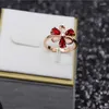 Pierścienie klastra Rose Gold Flower Pierścień w kształcie Pierścień Pierścień