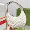 Gorąca 5a marmont hobo bag włoch Włochy marka półksiężyca cielęta skórzana skórki cruted crossbody torebki logo metalowe logo ramię designerka torebka dla kobiet