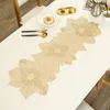 Stołowy pvc flaga stolika długi styl stały kolor Bronzing Table Burlap Kreatywne nieregularne kwiaty Nordic Light Luksusowe dekoracja 230824