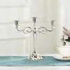 Bougeoirs plaqués en métal à 3/5 bras candélabres rétro style européen simple chandelier romantique pilier pièce maîtresse de fête de mariage HKD230825