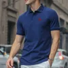 100% algodão camisa polo de alta qualidade marca polo verão tipo ajuste manga curta masculina casual lapela camiseta nova chegada topo t hkd230825