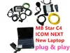 2024 Mb Star c4 Sd Connect + per Bmw Icom Next con il nuovo laptop 3421 I5 8g SW 2in1 SSD 2tb Set completo di strumenti diagnostici