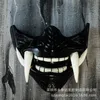 Party Masks Halloween Evil Demon Kabuki Samurai Hannya Mask Latex/Harts Japan Prajna Ghost Latex Half Face Masks 230824