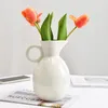 Vases Nordic Ins Minimaliste Vase en céramique Ornement Maison Porcelaine Fleur Figurines Géométrique Art Décoration Accessoire