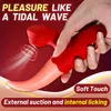 Vibrators Rose Vibrator Voor Vrouwen Dubbele Stimulatie Clitoris Stimulator 10 Modi Tikken Likken Vagina G Spot Masturbator Volwassen Speeltjes 230904