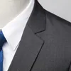 Costumes pour hommes, costume d'affaires décontracté gris véritable, deux pièces/trois pièces pour les Occasions formelles, qualité supérieure, noir, tailles M-6XL