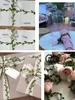 Kwiaty dekoracyjne 20 metrów Olive Liście Wstążka sztuczne winorośl liście sznur zieleni do DIY Wedding Party Dekoracja domu