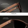 Solglasögon Barcur Men's Solglasögon för män Brand Designer Natural Walnut Wood Sun Glasses Women Polarised Eyewear UV400 Eyewear 230824