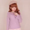Pulls pour femmes Automne Japonais Femmes Volants Collier Doux Tricot Chemise Automne Mignon Tricots Lâche Casual Kawaii Pull Pour Adolescents Fille
