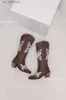 子牛の蝶の刺繍カウボーイミッドレディースカウガールブーツ先のつま先積み重ねヒール秋の冬靴ブランドデザインT230824 250